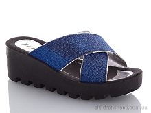 Шлепки W777-19 blue-silver DeMur / p. 36-40 / 6пар