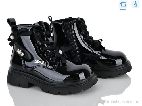 Ботинки ABQ0872R black Clibee-ShoSho / p. 26-33 / 8пар
