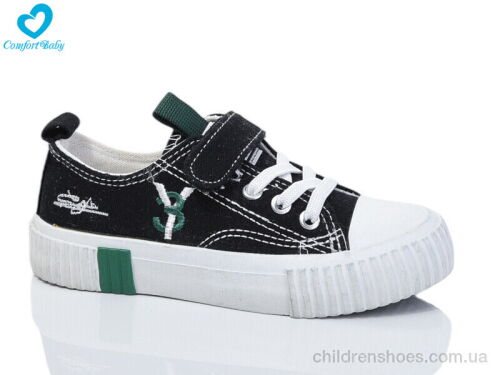 Кеды 702-1 чорний Comfort-baby / p. 25-30 / 8пар
