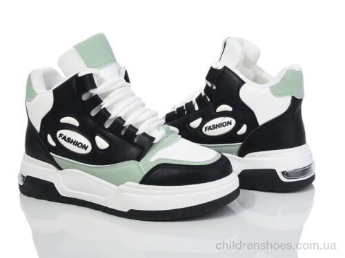 Кроссовки 177-35 white-black-green Violeta / p. 36-41 / 8пар
