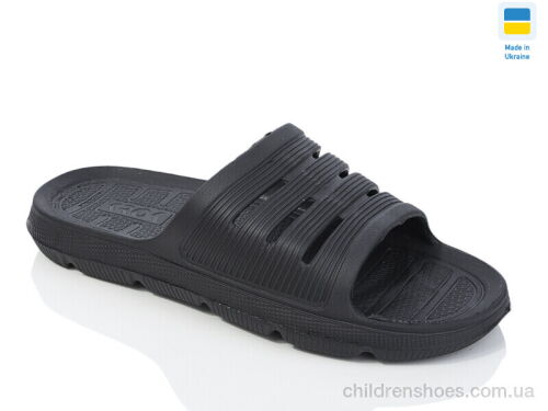 Шлепки N72 чорний Lot Shoes / p. 41-45 / 6пар