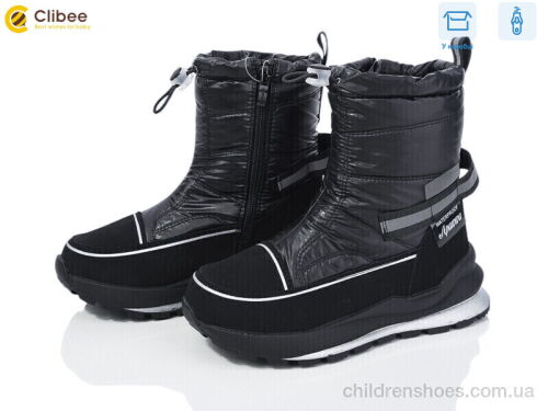 Дутики TJ1013P-1 black Clibee / p. 32-37 / 8пар