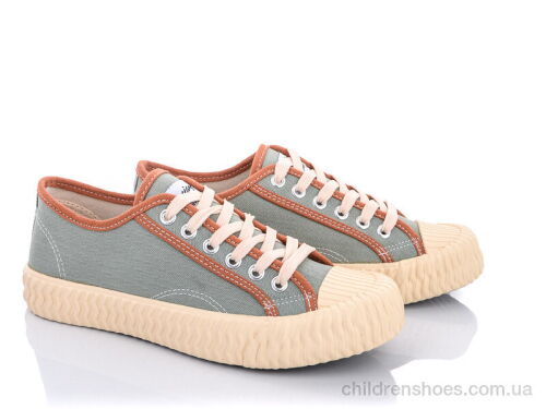 Кеды G11-B876 ar.green-beige Violeta / p. 35-40 / 8пар