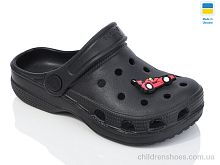 Кроксы N017 чорний Lot Shoes / p. 30-35 / 6пар