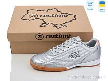Футбольная обувь Restime DW024133 silver-grey-orange Футбольная обувь DW024133 silver-grey-orange Restime / p. 36-40 / 8пар