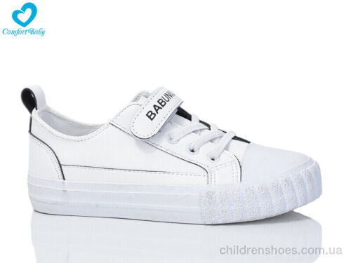 Кеды 350А білий-чорний Comfort-baby / p. 24-30 / 8пар