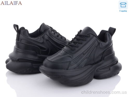 Кроссовки 8207 black Ailaifa / p. 36-41 / 6пар