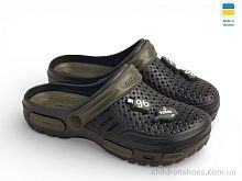 Кроксы СД48 чорний-хакі Rai shoes / p. 36-41 / 6пар