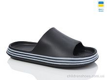Шлепки N236 чорний Lot Shoes / p. 41-45 / 8пар