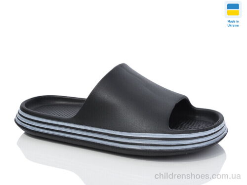 Шлепки N236 чорний Lot Shoes / p. 41-45 / 8пар