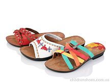 Шлепки 0009 mix шл DeMur / p. 36-40 / 18пар