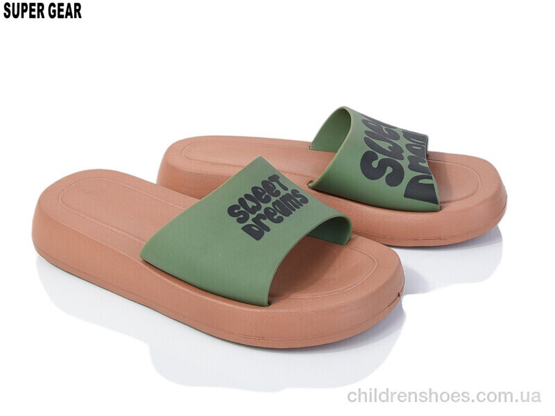 Шлепки женские No brand C6216 khaki