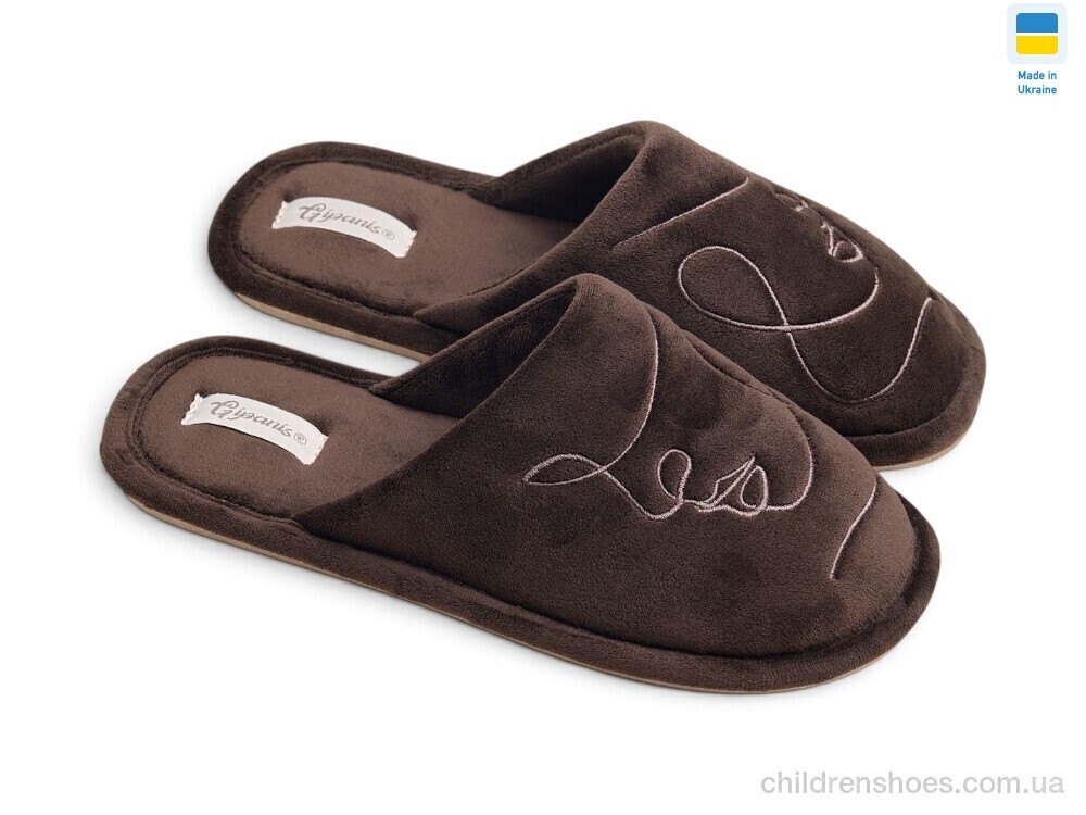 Тапки TD7102 Ch шоколадний Rai shoes / p. 37-41 / 8пар