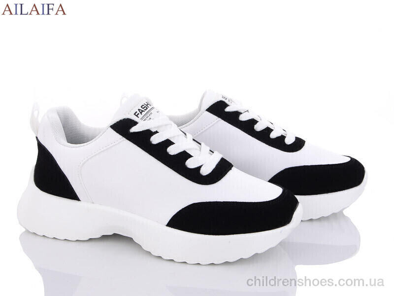 Кроссовки No brand 2362 white-black піна
