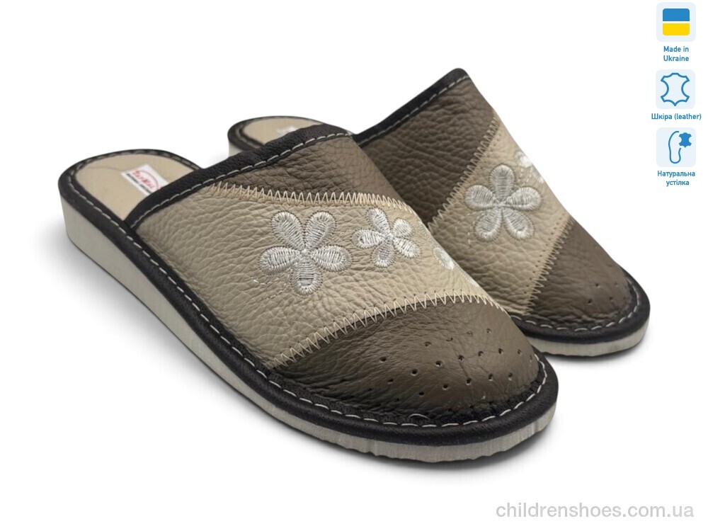 Тапки 003-2 т.бежевий Rai shoes / p. 36-41 / 6пар