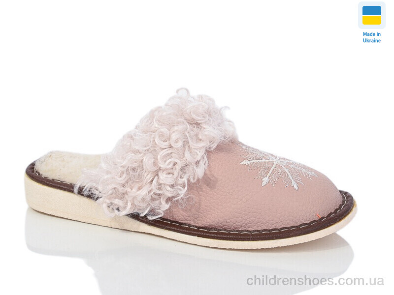 Тапки No brand Комнат. сніжинка рожевий