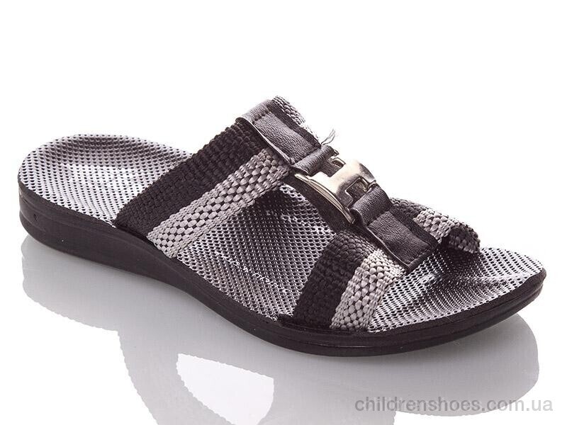 Шлепки K26-H black-grey (24-30) DeMur / p. 26-30 / 6пар