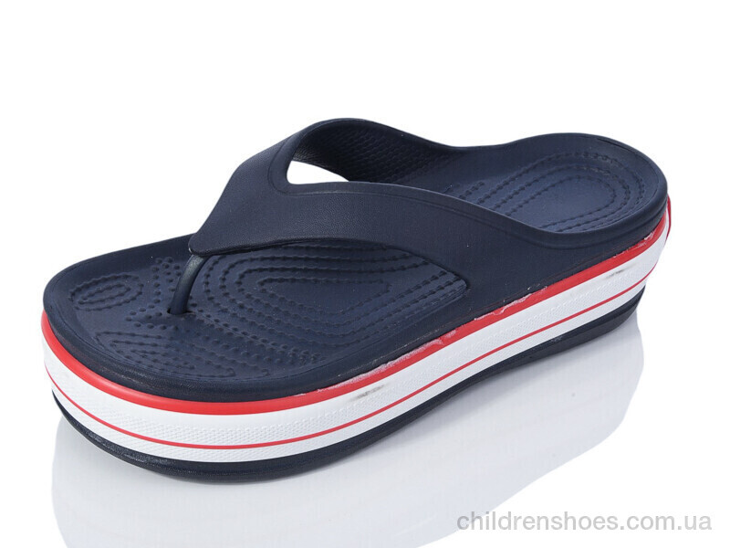 Шлепки женские No brand N508 navy-red