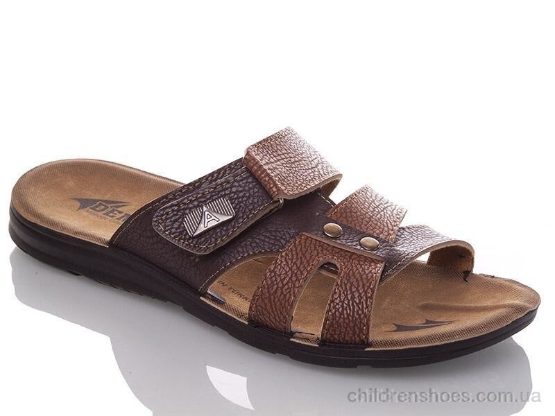 Шлепки Demur M6843 camel-brown