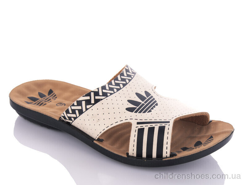 Шлепки K26-Adik beige-black (30-35) DeMur / p. 30-35 / 6пар