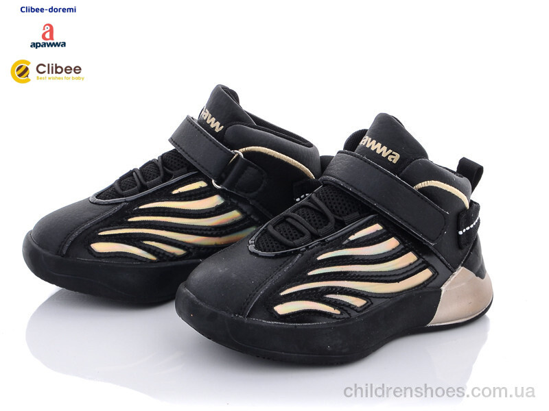 Кроссовки DC41 black-gold Clibee-Doremi / p. 26-30 / 6пар