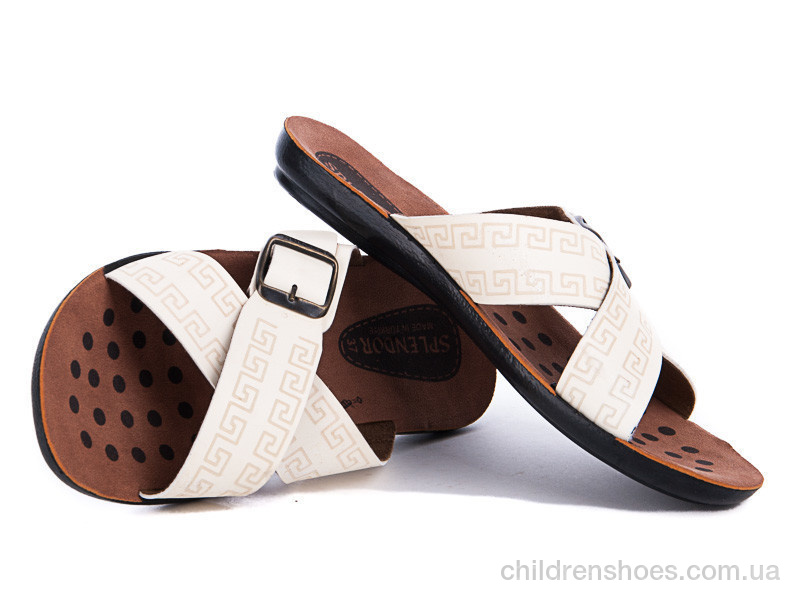 Шлепки детские Selena 7180 подр/бел.