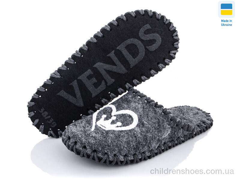 Тапки Vends 296W серый