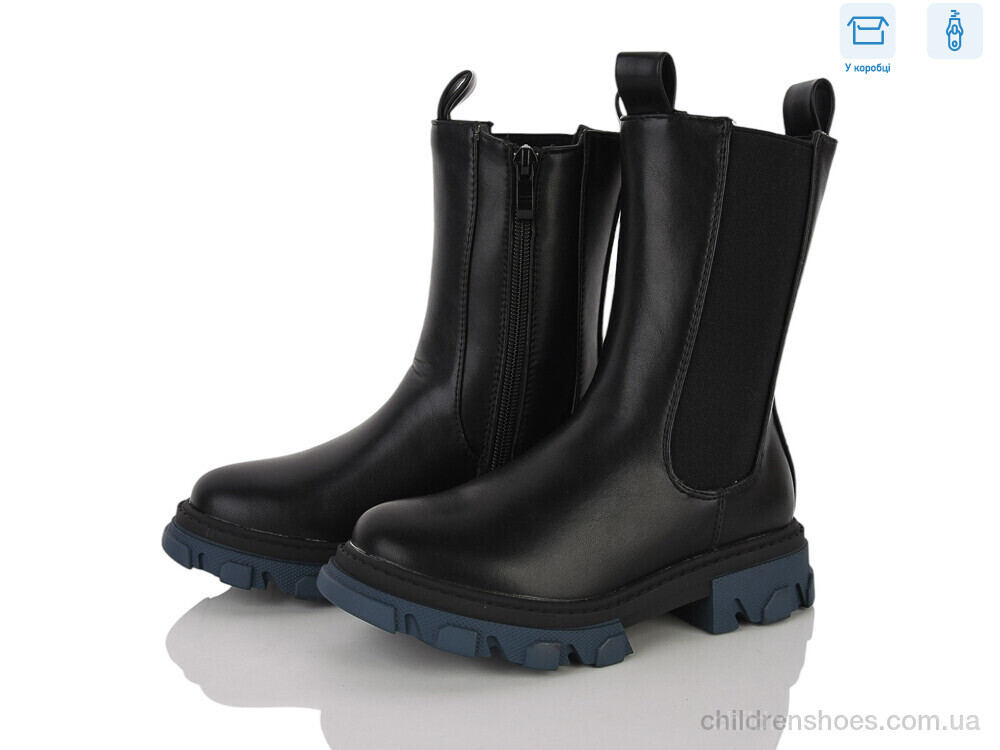 Ботинки 5818L black-blue Clibee-ShoSho / p. 31-36 / 6пар