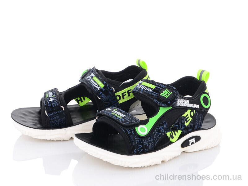 Сандалии DL44(B03) black-green Violeta / p. 27-31 / 5пар