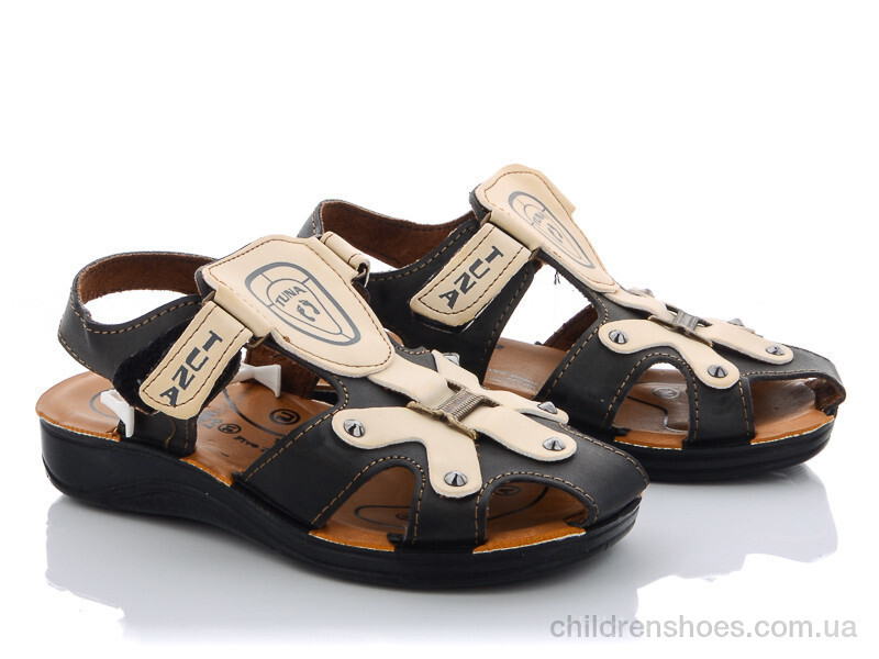 Сандалии Tuna Туна черно белая