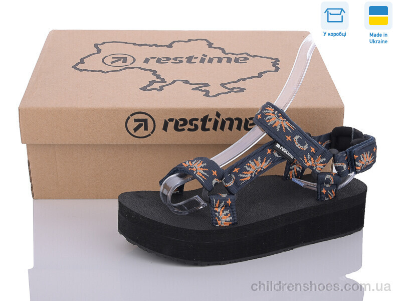 Босоножки Restime KWL24036 navy-sun