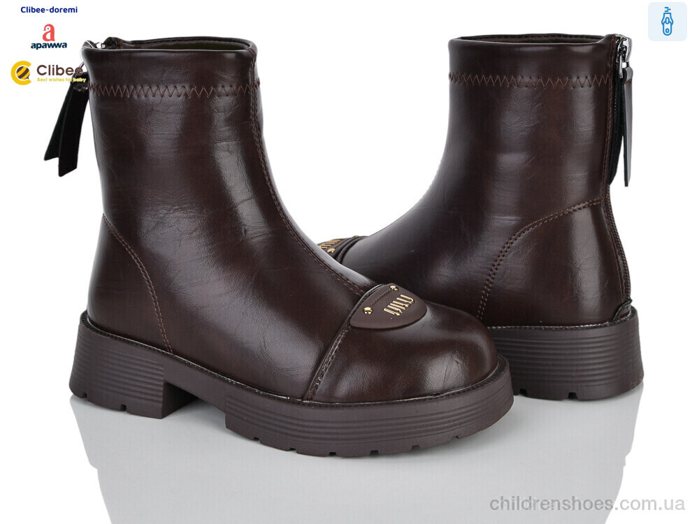 Ботинки ABC101C brown єврозима Clibee-Doremi / p. 31-36 / 8пар