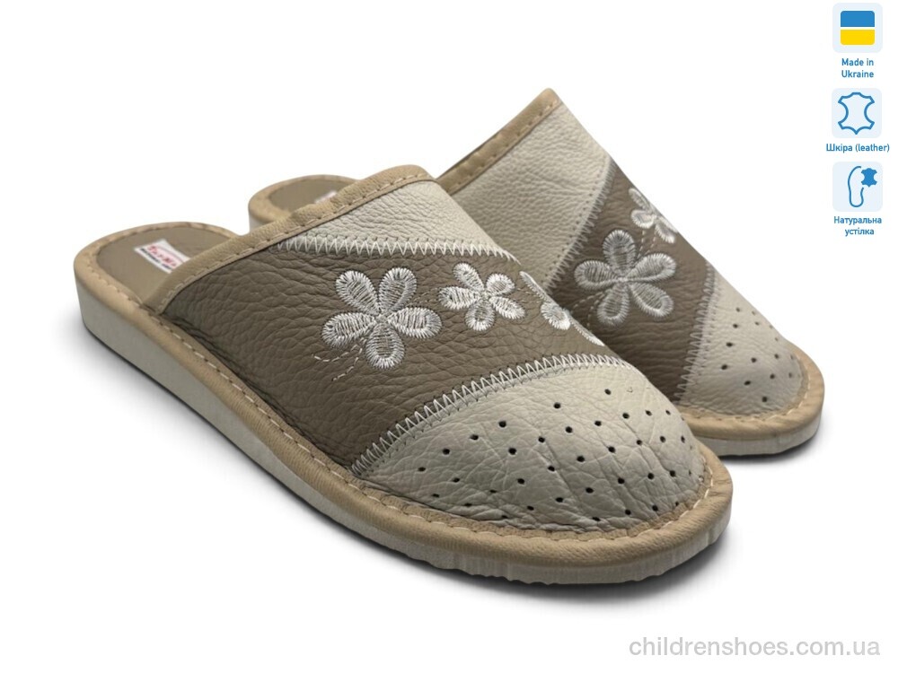 Тапки 003-3 св.бежевий Rai shoes / p. 36-41 / 6пар