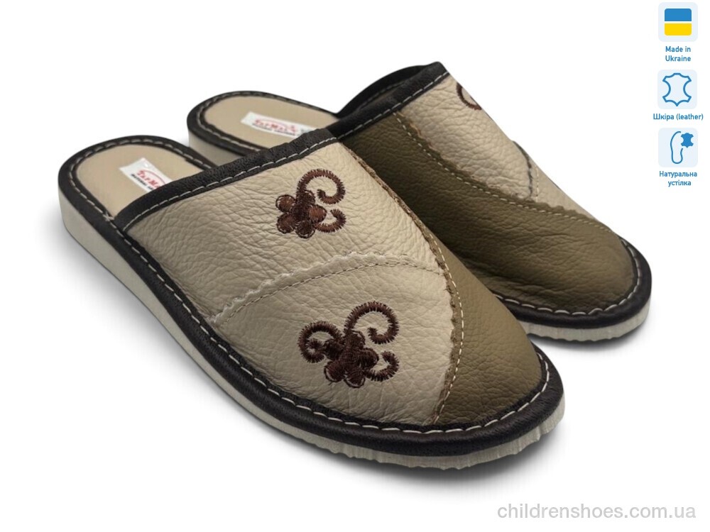 Тапки 003-4 бежевий Rai shoes / p. 36-41 / 6пар