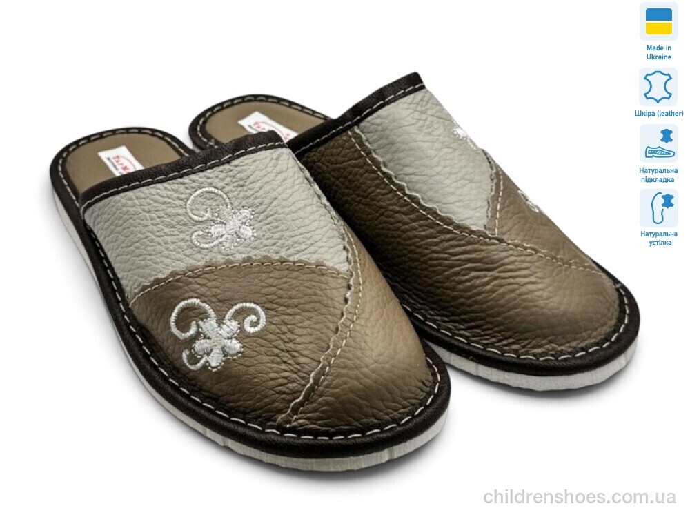 Тапки Тапмал 002 хаки Rai shoes / p. 36-41 / 6пар