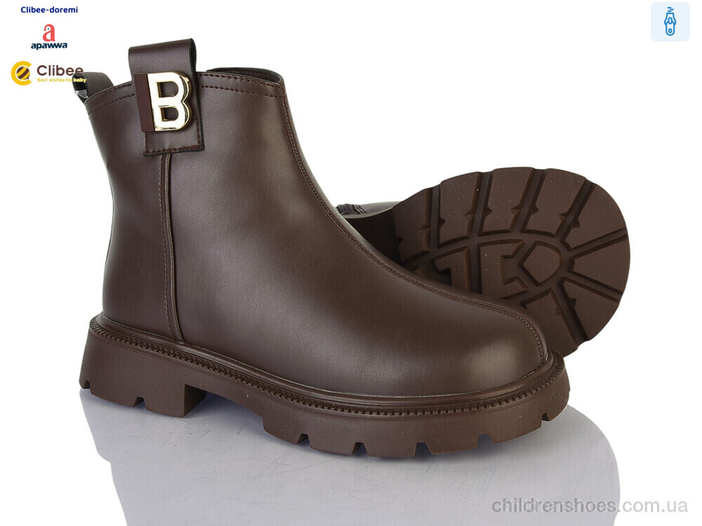 Ботинки A2637-1 brown єврозима Clibee-Doremi / p. 31-37 / 7пар
