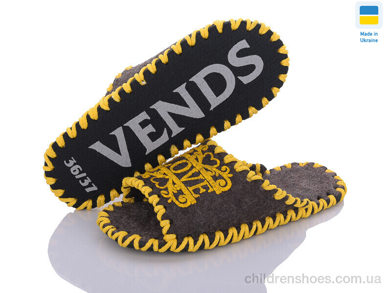 Тапки Vends 284 коричневий