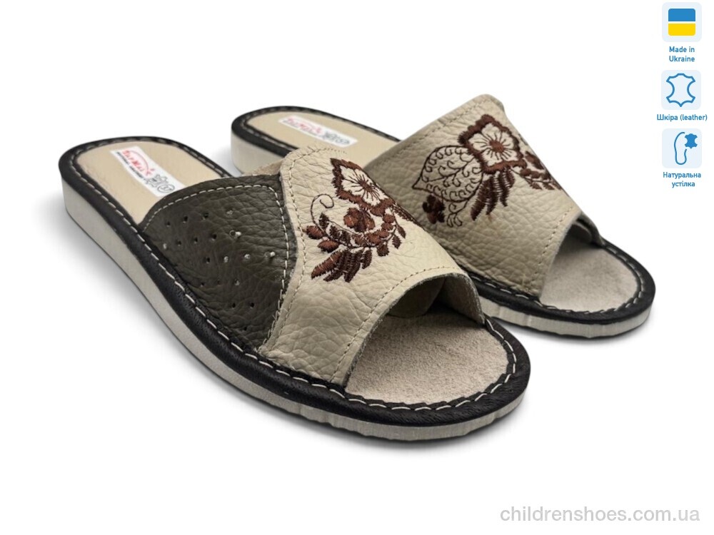 Тапки 004-10 бежевий Rai shoes / p. 36-41 / 6пар