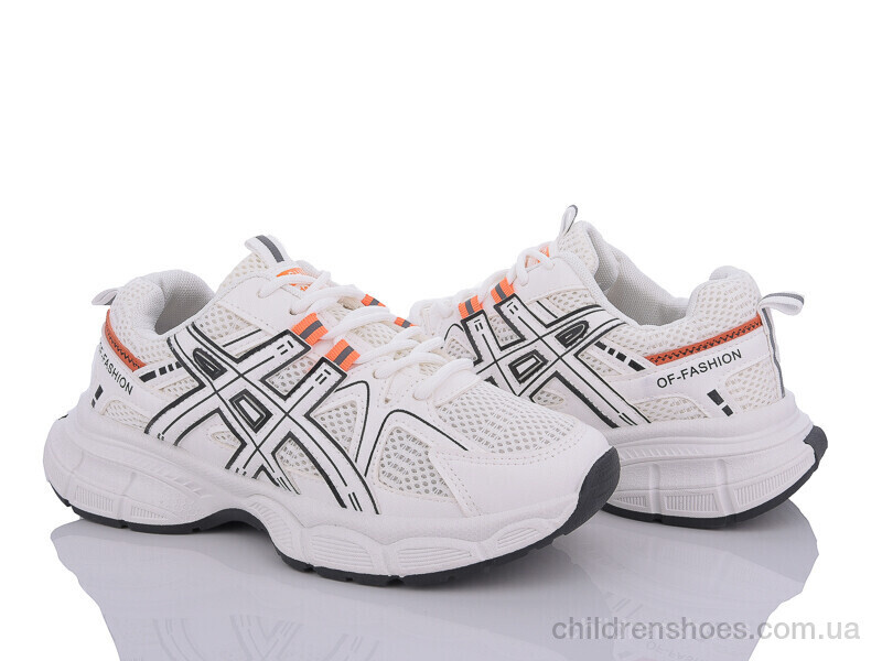 Кроссовки 177-28 white-orange Violeta / p. 36-41 / 8пар