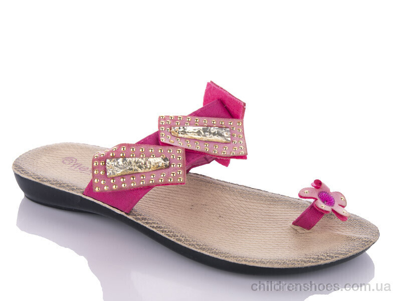 Шлепки W26-07200 fuchsia DeMur / p. 36-40 / 6пар