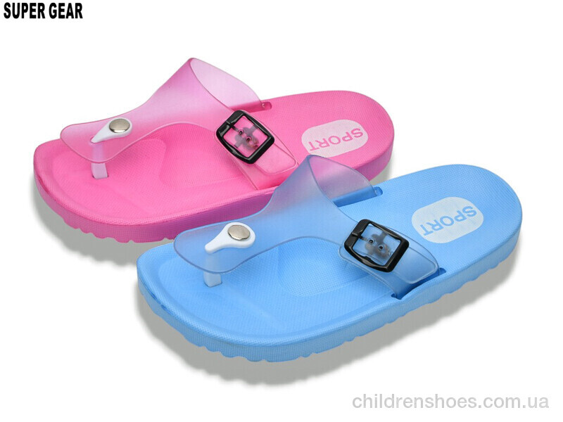 Шлепки детские Super Gear 01-2467 pink-blue mix