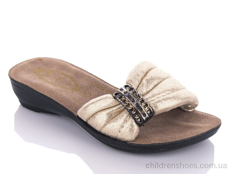 Шлепки K26-809 gold (25-30) DeMur / p. 25-30 / 6пар