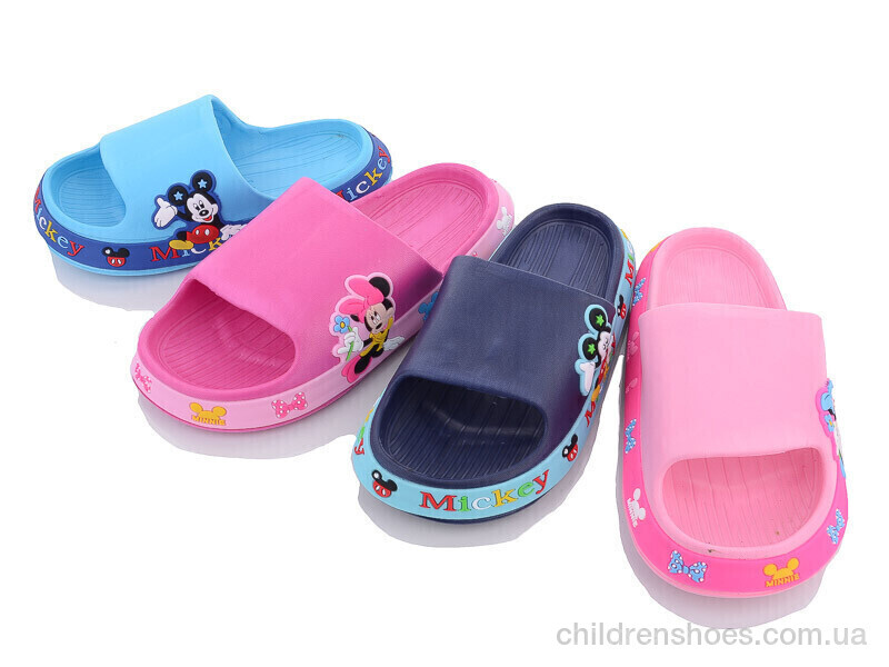 Шлепки детские No brand 588-2 mix((мікімаус)