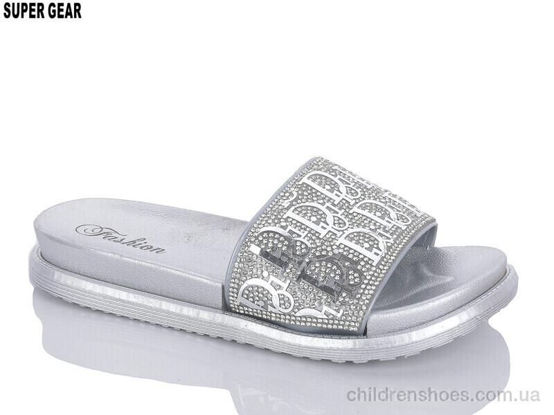 Шлепки женские No brand S888 silver
