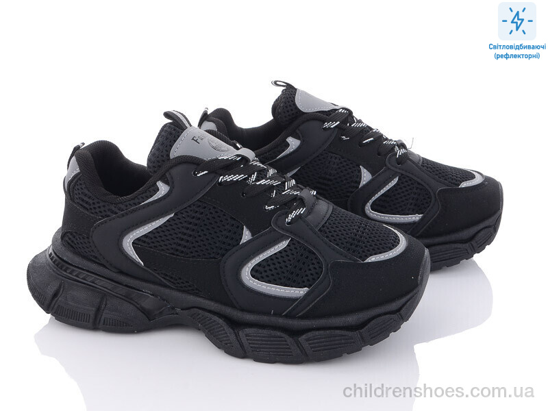 Кроссовки Violeta only one 136-25 black світловідбивач