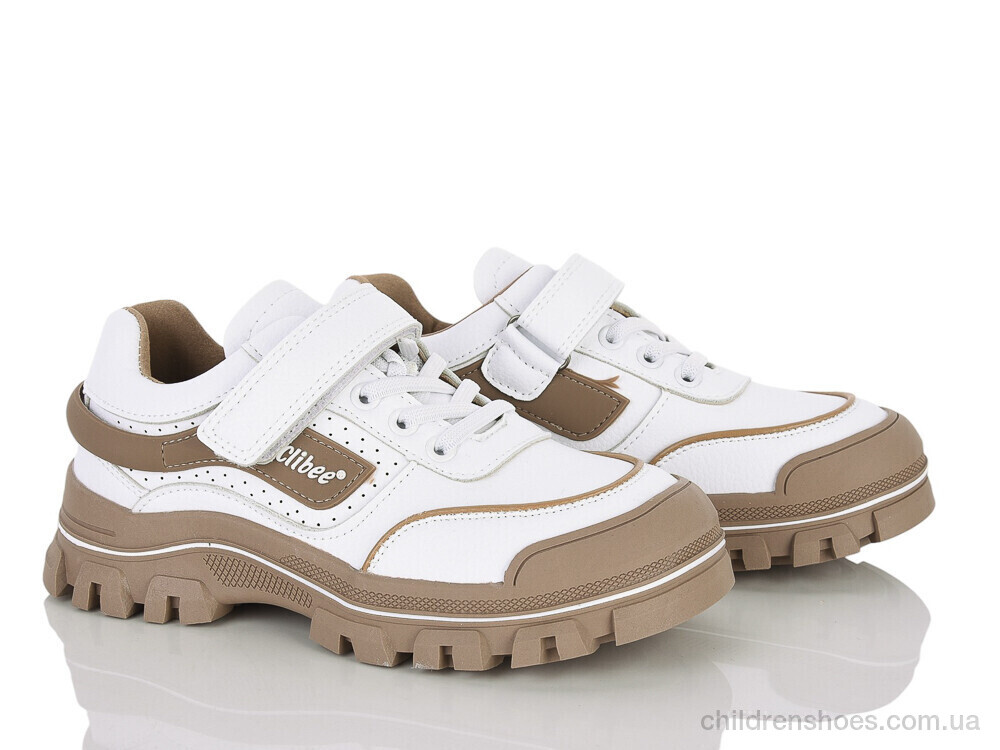 Кроссовки LC100 white-khaki Clibee-ShoSho / p. 32-37 / 6пар