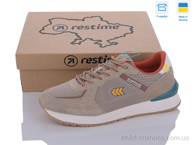 Кроссовки Restime EMB24029 camel-orange