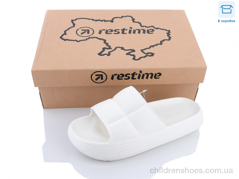 Шлепки женские Restime TWL23123 white