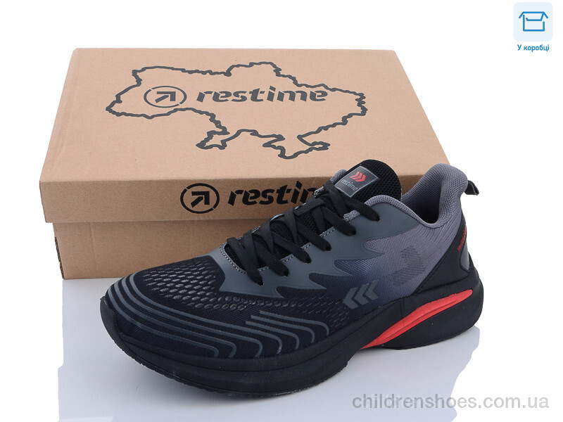 Кроссовки Restime SML22186 black-grey