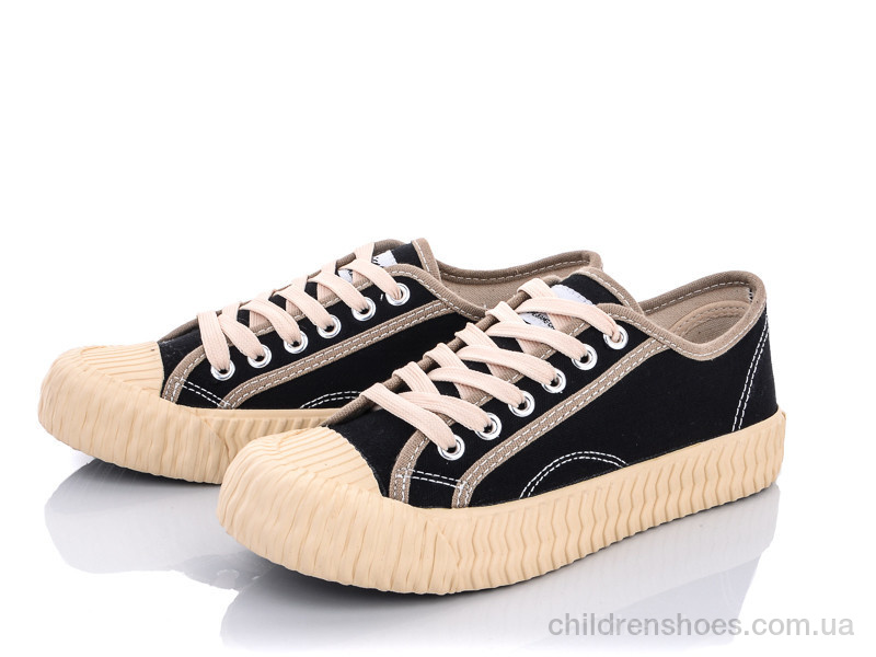Кеды G11-B876 black-beige Violeta / p. 35-40 / 8пар